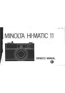 Minolta HiMatic 11 manual. Camera Instructions.